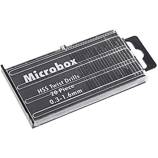20-delad HSS Mini Micro Borrset, 0,3-1,6 mm Skaft Vridborr Precisionsborr DIY-kit