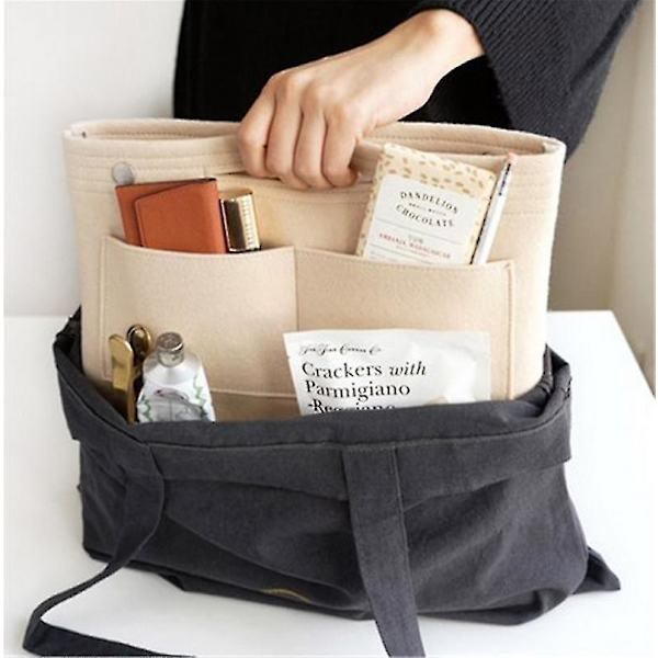 Makeup Kosmetik Taske Multi Funktion Indsæt Pung Organizer Multi Lomme I Taske Organizer