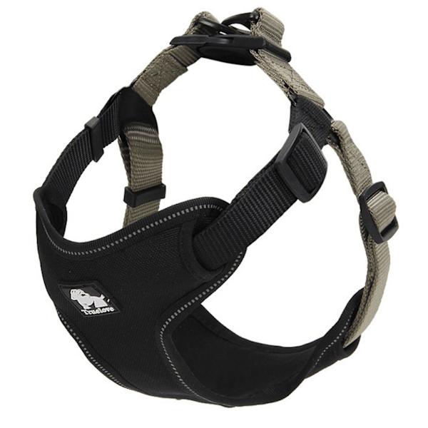Heijastava nauha lemmikkieläinten valjaat kissoille ja koirille - Mukava ja korroosionkestävä (Musta/Khaki, S - 26KG)