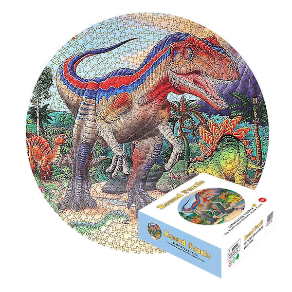 1000-bitars pussel med dinosaurier med färgglad bild 1,2 mm tjockt för vuxna och barn