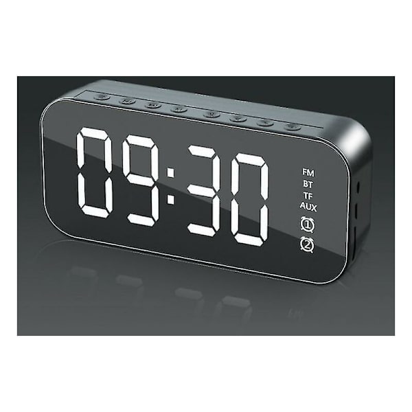 Multifunktionell LED digital väckarklocka, Bluetooth-högtalare, sängbord lysande elektronisk musikbox