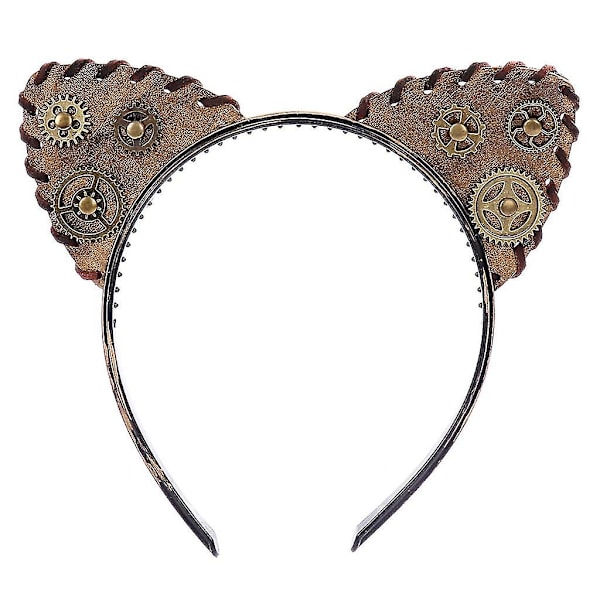 Steampunk For Cat Ears Hair Hoop With Gear Decor Retro Halloween Christmas Headd