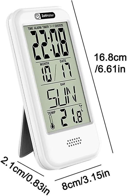 Kalenderdagsklocka, digital kalenderalarmdagsklocka extra stor display LED