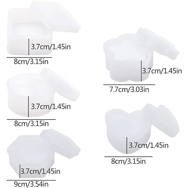 Silikoneboks Resinforme, Smykkeboksforme Opbevaringsboksformfremstilling Epoxy Resinforme K