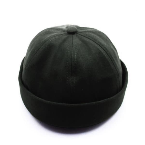 Mænd Kvinder Hat Cap Casual Docker Sailor Mekaniker Brimless Solid Farve