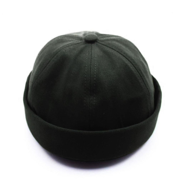 Menn Kvinner Hat Cap Casual Docker Sailor Mekaniker Brimless Solid Color