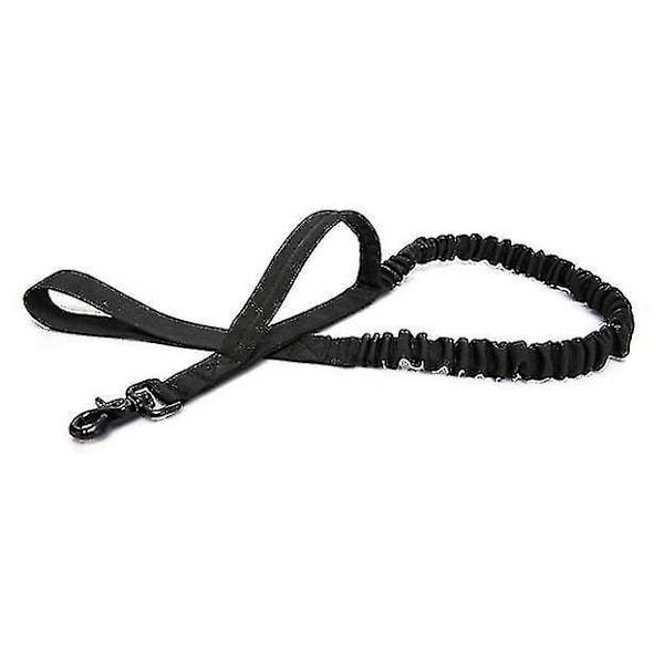 Bungee Hundeleine 2 Håndtak Katt Hund Kjæledyr Bånd Elastisk Leder Tau Taktisk Hundetrening Bånd(svart)