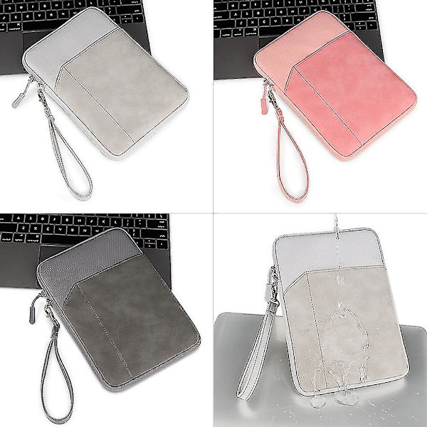 8-tommers nettbrett-etui kompatibelt med Samsung Ipad nettbrett lærveske fôrpose anti-fall beskyttende deksel（Rosa-8 tommer）