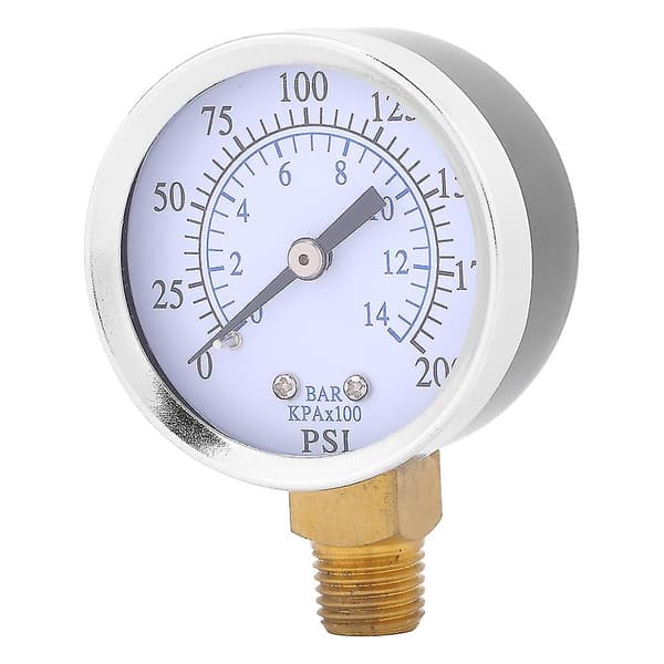 Luftkompressor trykk / hydraulisk måler 1/4\"npt 0-200psi 0-14bar Manometer