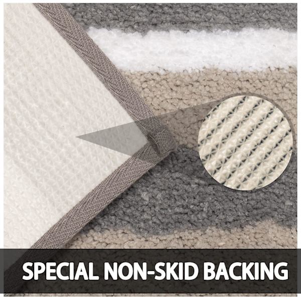 Maskinvaskbar skridsikker bademåtte 40x60x3cm, super blød absorberende tyk brusebadsmåtte mikrofiber badeværelsesdekoration, grøn (40*60cm, grøn)