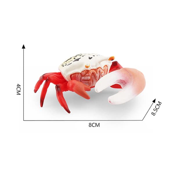 2x håndmalte minikrabbefigurer modellpynt for småbarn