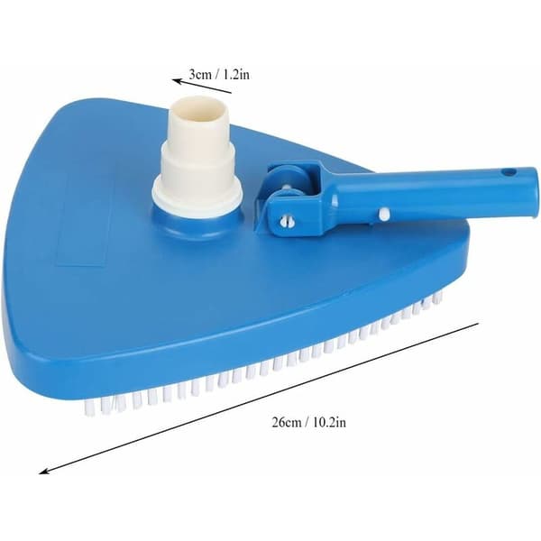 Pool Cleaner Rotary Manual Triangular Portable Weighted Triangular Shape Swimming Pool Vacuum Head Brush Cleaning Tool Accessories for Home Yard