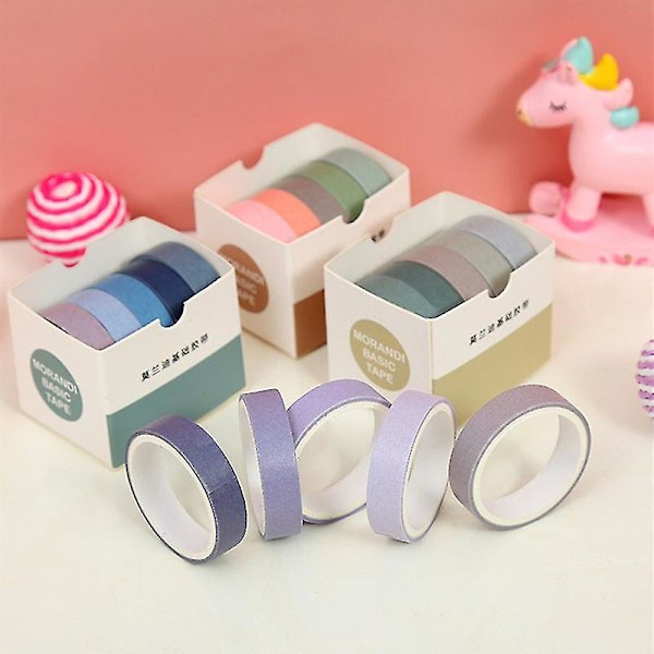 Washi Tape Diy Skolmaterial | Skolmaterial Maskeringstejp - 5 st/låda Färg -
