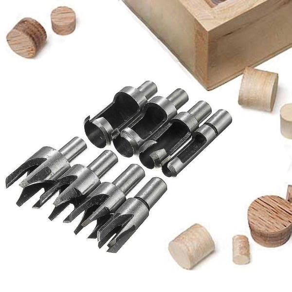 8 st HSS pluggfräs träbearbetning skärverktyg träplugg borr bits träplugg fräs borr bits 6mm/1