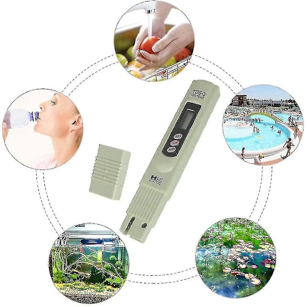 Lcd Tds-3 drikkevandskvalitetsmåler digital tester temperatur ppm testmåler pen analysator