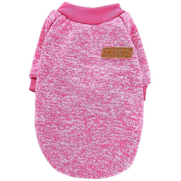 Hundkläder Stickade Hundtröja (rosröd, XS) 11,3 tum * 7,09 tum