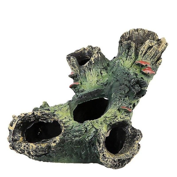 Trehull Gjemmested Hule Akvarium Reptil Habitat Landskapshuling