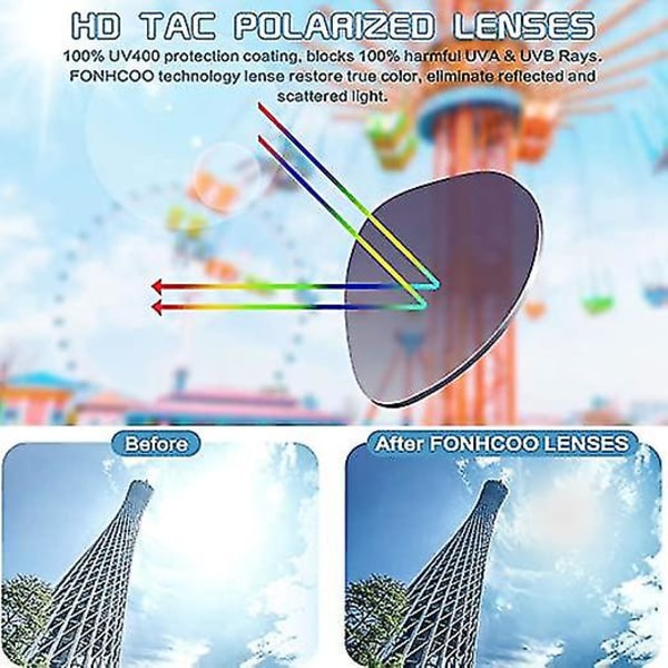 Polariserade solglasögon för barn, flickor och pojkar, solglasögon för småbarn med flexibla bågar, 100 % UV-skydd, lämpliga för 5-10 år (svart)