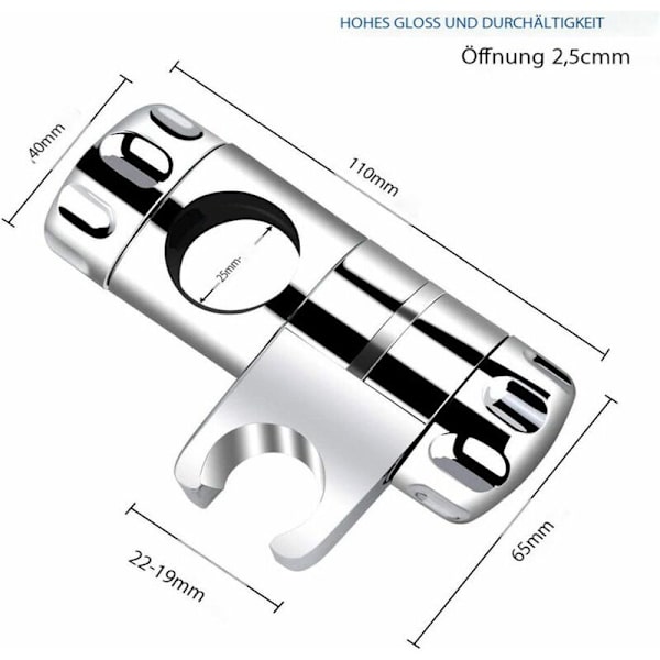 Duschfäste Duschfäste Glidstång 25mm Väggskena Duschstänger för Duschstång 25mm Väggskena ABS Krom Duschstänger