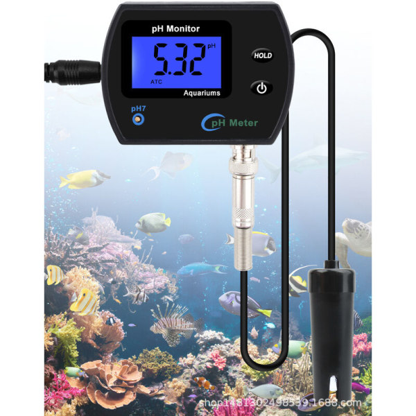 2-i-1 Digital pH-temperaturmätare Test Sensor Kit 014.0pH Mäter Automatisk Kalibrering