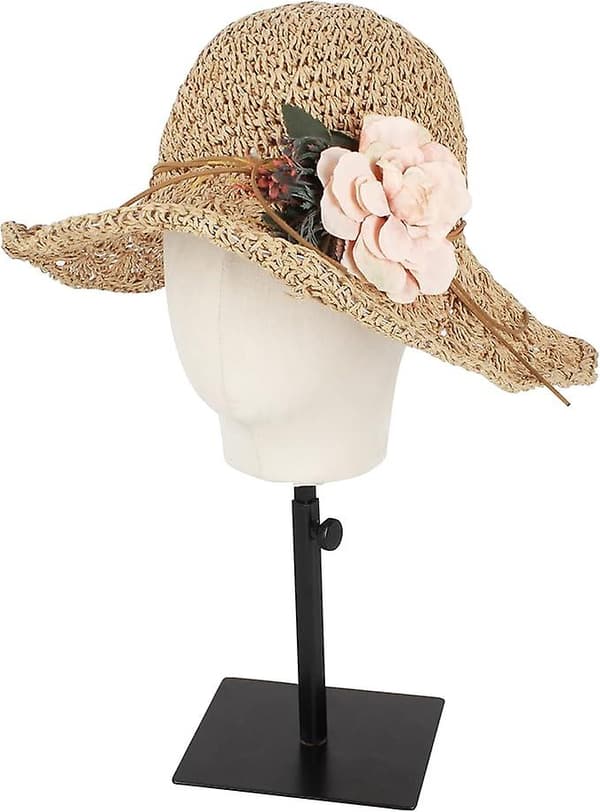 Bredbrem Foldbar Solhatt Blomster Halmhatt Strandferie