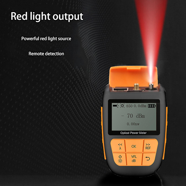 -70~+6dBm Fiberoptisk Tester RØDT Lys SC Fiberoptisk Power Meter Universal（Opladningstavle med）