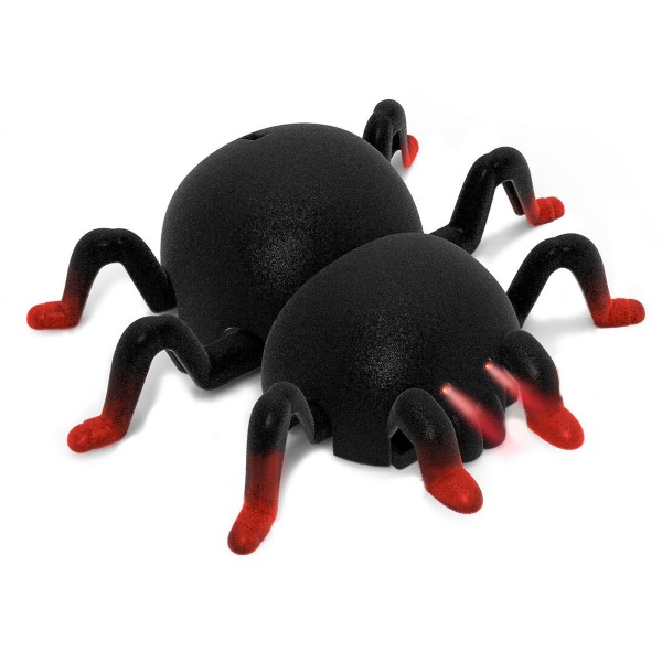 Fjärrkontroll Spider Barnleksaker Realistisk Väggklättring Rc Spider Med Ljus Och Sugkoppar För Halloween Röd