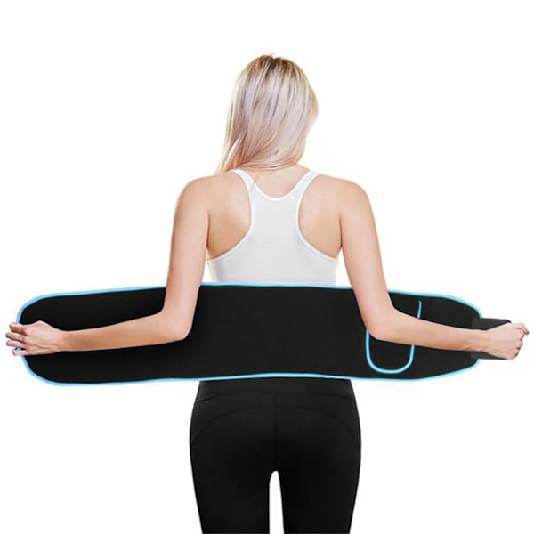 Sports Fitness Midjetränare Bälte Andningsbart Stöd Skydd för Löpning (Blå, M)