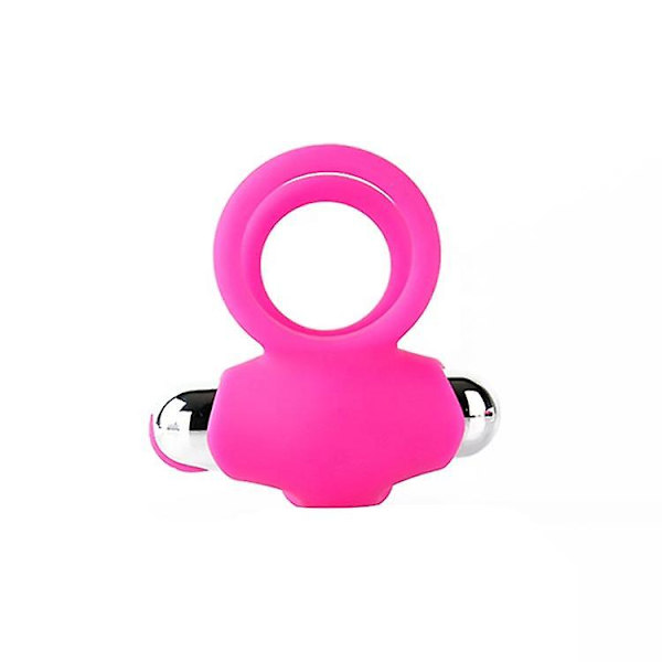Vibrerende silikone C-ring 10 tilstande af massagemønstre og intensitet tilføjer mere spændende fornemmelse for mænd eller par (pink)