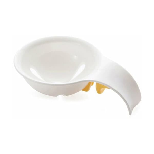 2 st Mini Äggula Separator med Plast Silikon Stativ Vit Äggula Separator Separator Kök Matlagning Enhet Sil Verktyg