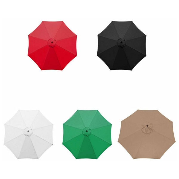 Cover för parasoll 6 Revben 2M Vattentätt UV-skydd Ersättningstyg Khaki