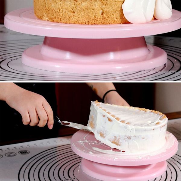 Roterande tårtställ Cake Dekoration Display Stativ Bas DIY Kök Bakverktyg