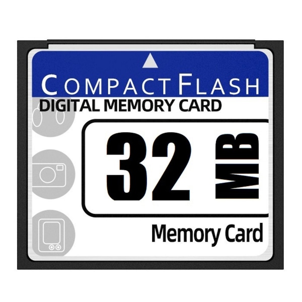 32 MB Compact Flash-minnekort for kamera, reklamemaskin, industridatakort (hvitblått)