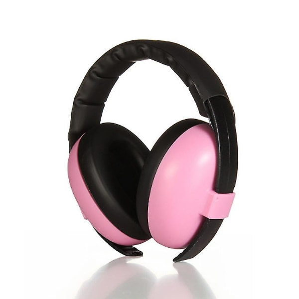 Baby-børn høreværn Justerbare muffer Støjreduktionsbeskytter (pink)