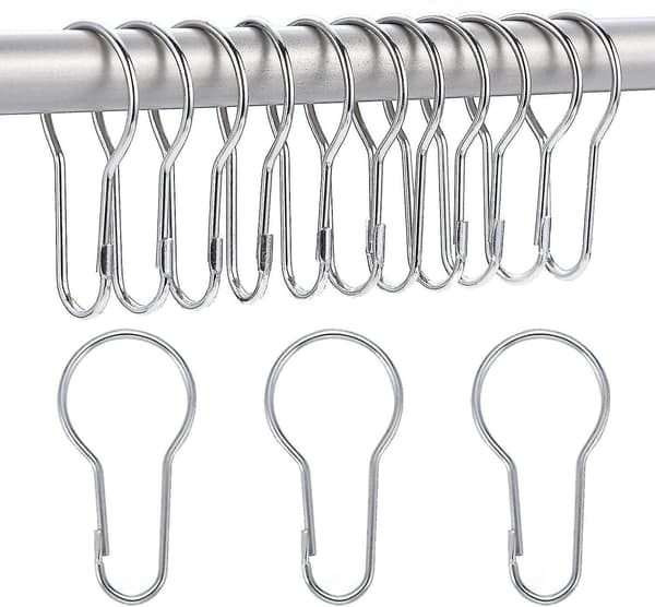 40-pack duschdraperiringar hängande krokar för sortering och organisation