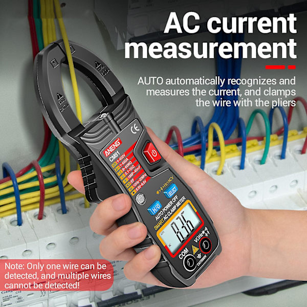 Digitalt multimeter elektrisk tester amperemeter frekvens diode temperatur tester（sort）