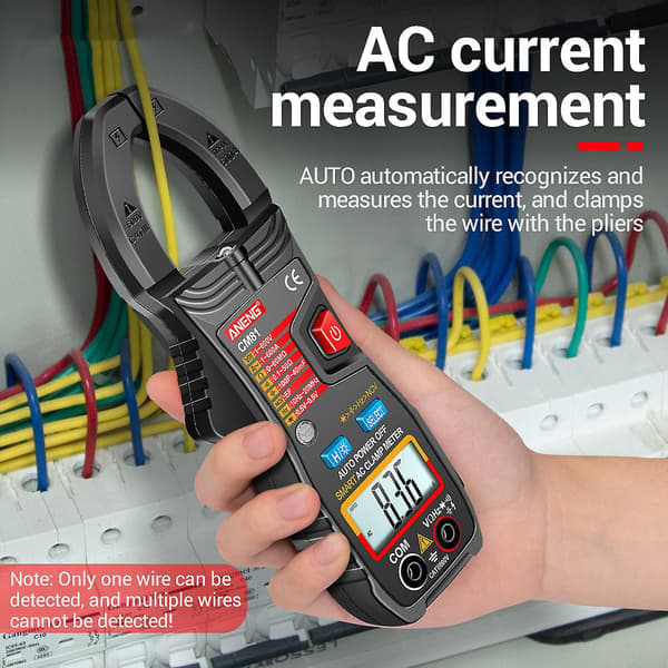 Digitalt multimeter elektrisk tester Ampermeter Frekvens Diode Temperatur Tester（Svart）