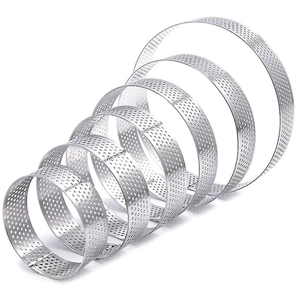 Kageresistent mousse ring tærte ring sæt, rustfrit stål varme