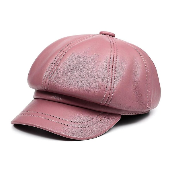 Kvinner Newsboy Pink Baker høykvalitets merke dame vintage（L(55-56cm)，rosa）