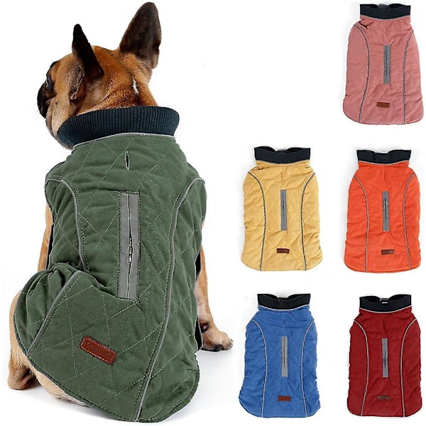 Reflective Dog Jacket, Dog Coat Warm Thick Down Vest Small Dog Jacket with Fleece, XS