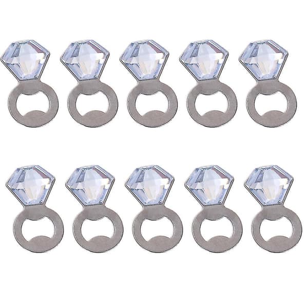 Shine Sparkle Diamond Ring -pullonavaaja, 10 kpl pullonavaajaa, oluttarvikkeita, sulhasen lahja