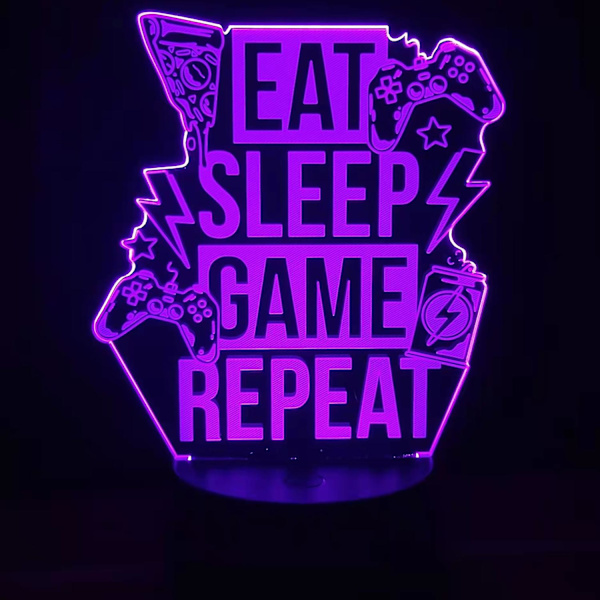 För Xbox-spel 16 färger växlande nattlampa 3d akryl LED touch bordslampa atmosfär rumsdekor illusionslampa för julmörkblå