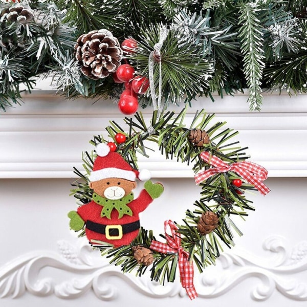 Christmas Wreath Deco Pendellampa att hänga upp till juldekoration