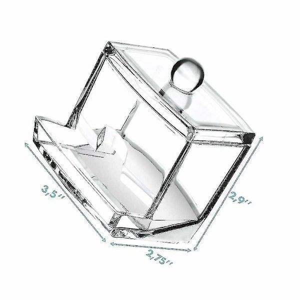 Qtip Bomuldsvatpind Dispenser Holder - Akryl Apoteker Forfængelighed Bordplade Organizer Box Krukker Til Qtips Bobby Pins Tandpirkere Bomuldskugler & Enhver Lille H