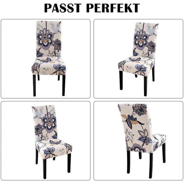 4-pack stolskydd stretch stolskydd moderna elastiska stolskydd dekorationsstolsöverdrag för universell passform (vallmo)