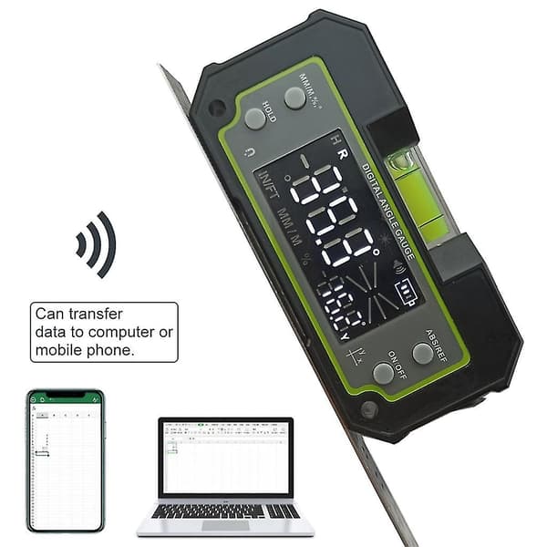 4x90 Finder Vinkelmåler Med Magnetisk Base Display Dataoverføring