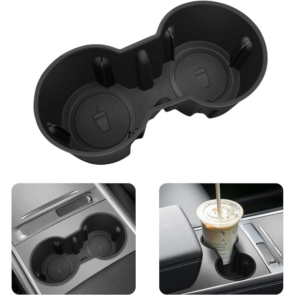 Tesla Model 3 Y 2021 2022 2023 Center Console Halkskydd Silikon Mugghållare för Bil, Tesla Model Y Mugghållare Tesla Model 3 Mugghållare, Tesla Model Y/3