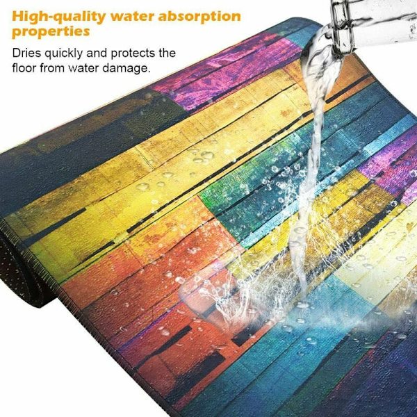 Halkskyddad entrématta inomhus 40x100cm Trä färg Matta Kök Hall Lång Badrumsmatta Tvättbar Köksgolvmatta Absorberande Dörrmatta för hemmet