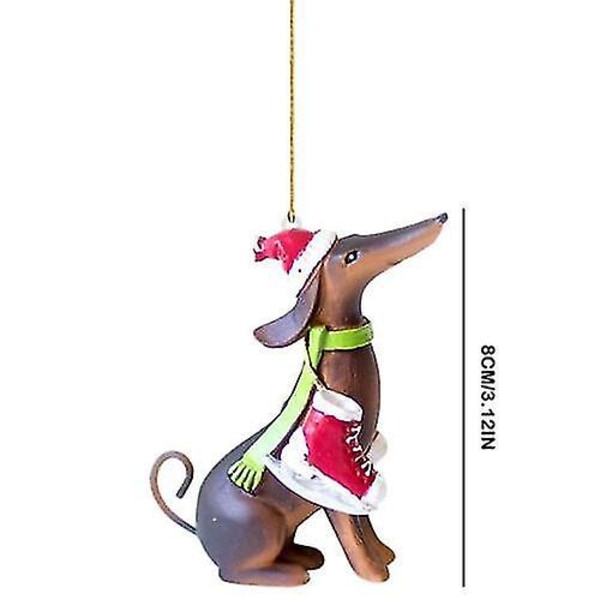 Jul tax hund prydnad Xmas träd hängande hänge för heminredning Stil 8