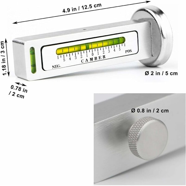 Universell justerbar magnetisk mätverktyg Camber Strut Hjulinställningsverktyg för bil lastbil däckreparation RV Longziming